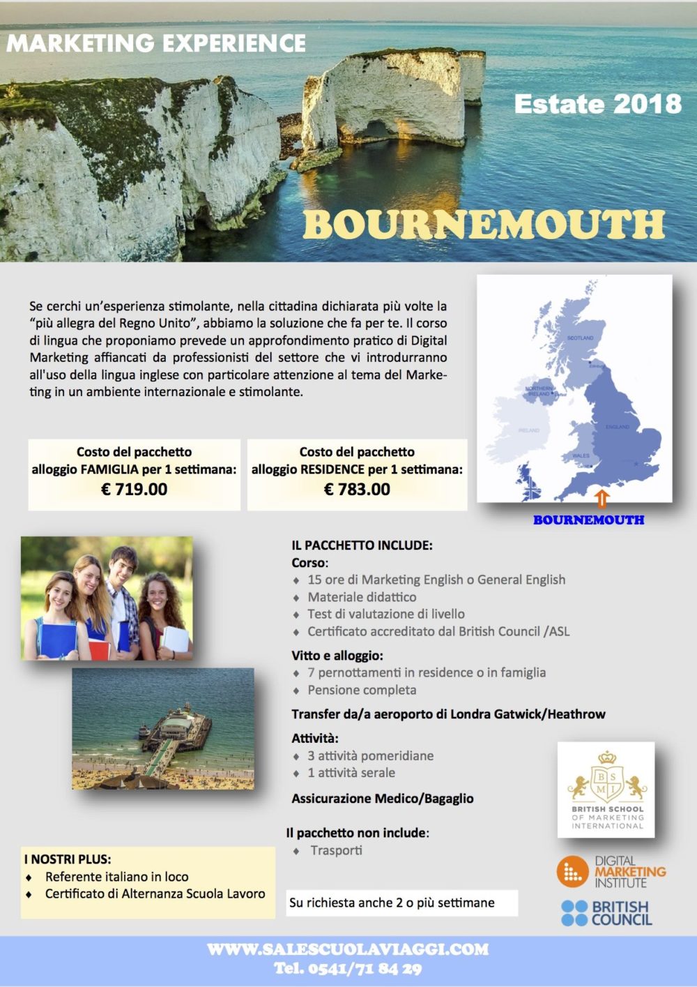 individuale Bournemouth sale scuola viaggi