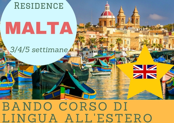 Malta Residence Bando corso di lingua all'estero Sale Scuola Viaggi